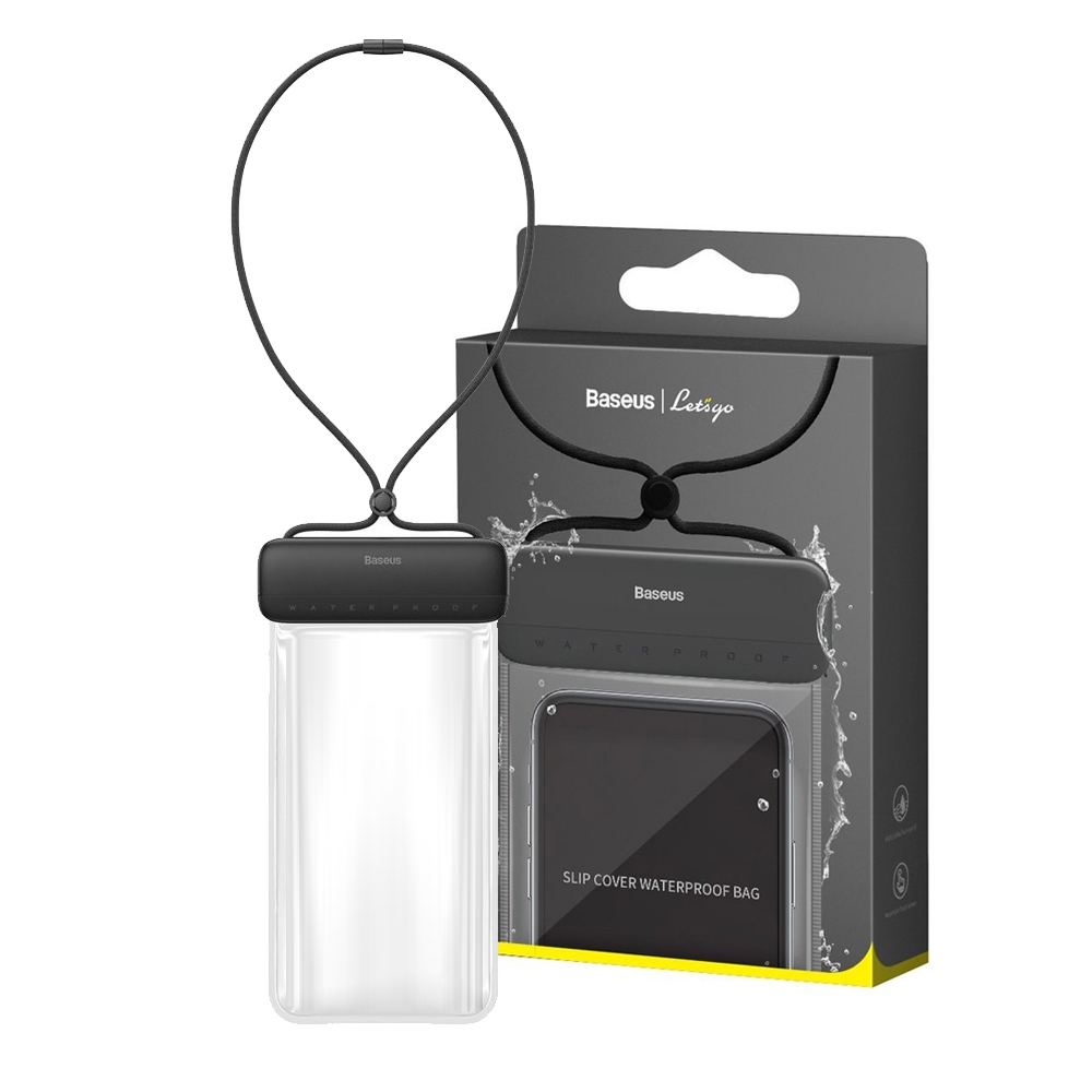 Baseus Waterproof Phone Case IPX8 7.2''-Black+Grey