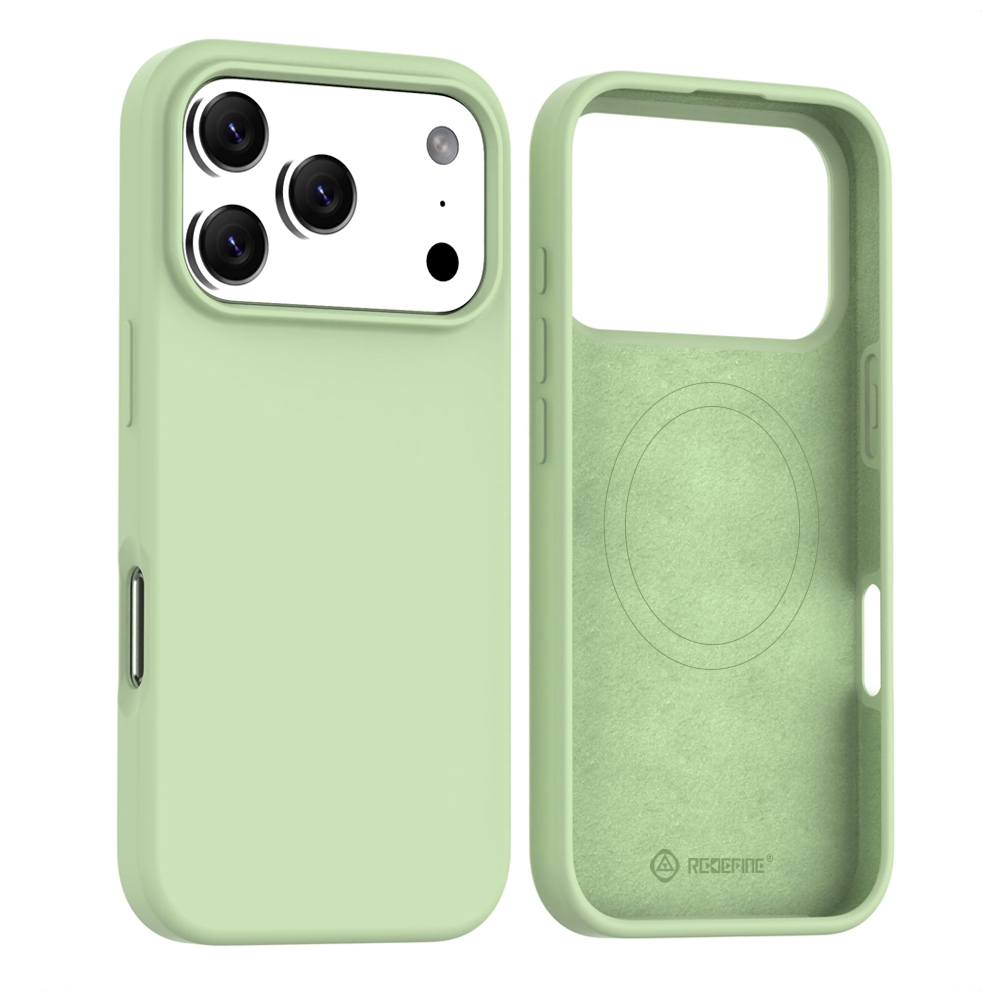 REDEFINE Liquid Silicone Case Cover with Magnetic Ring for iPhone 17 Pro Max Magsafe-Baby Pink