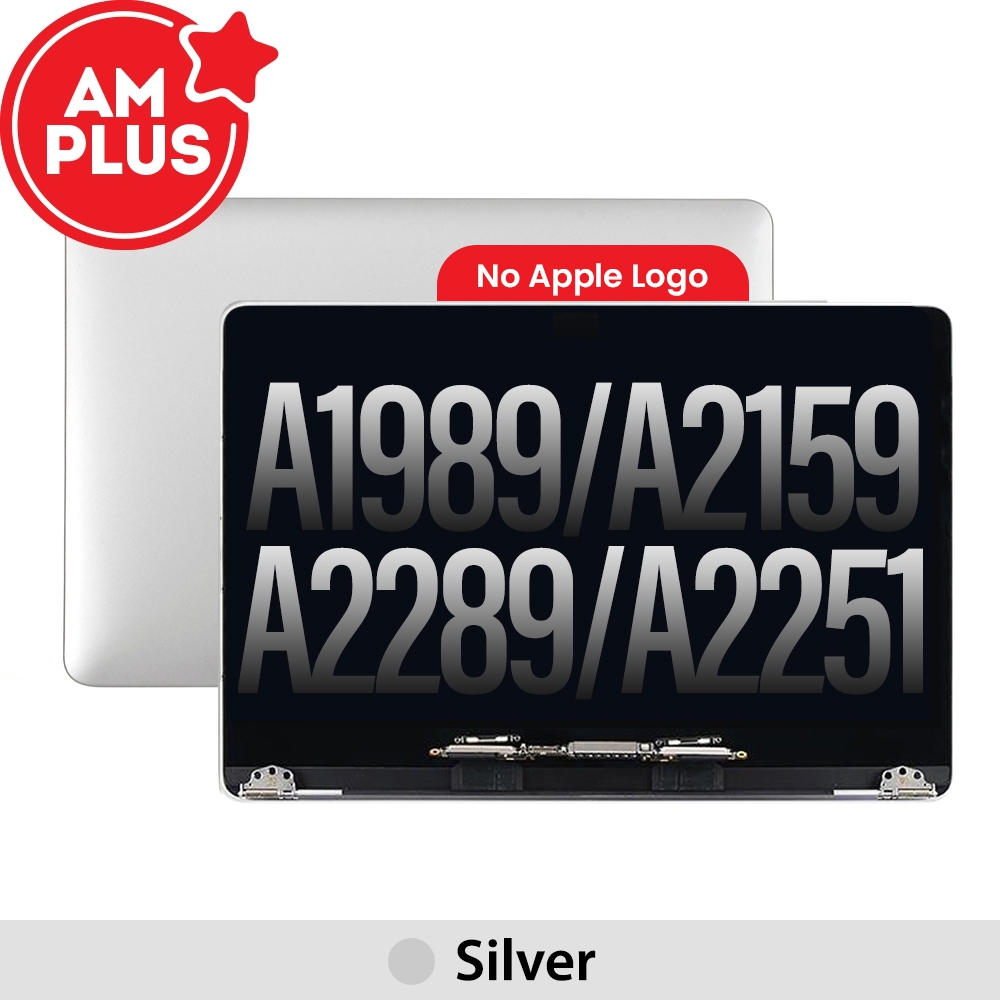 AMPLUS Complete LCD Display Assembly for MacBook Pro 13" A1989(2018-2019) A2159(2019) A2289(2020) A2251(2020) (NO LOGO) -Silver