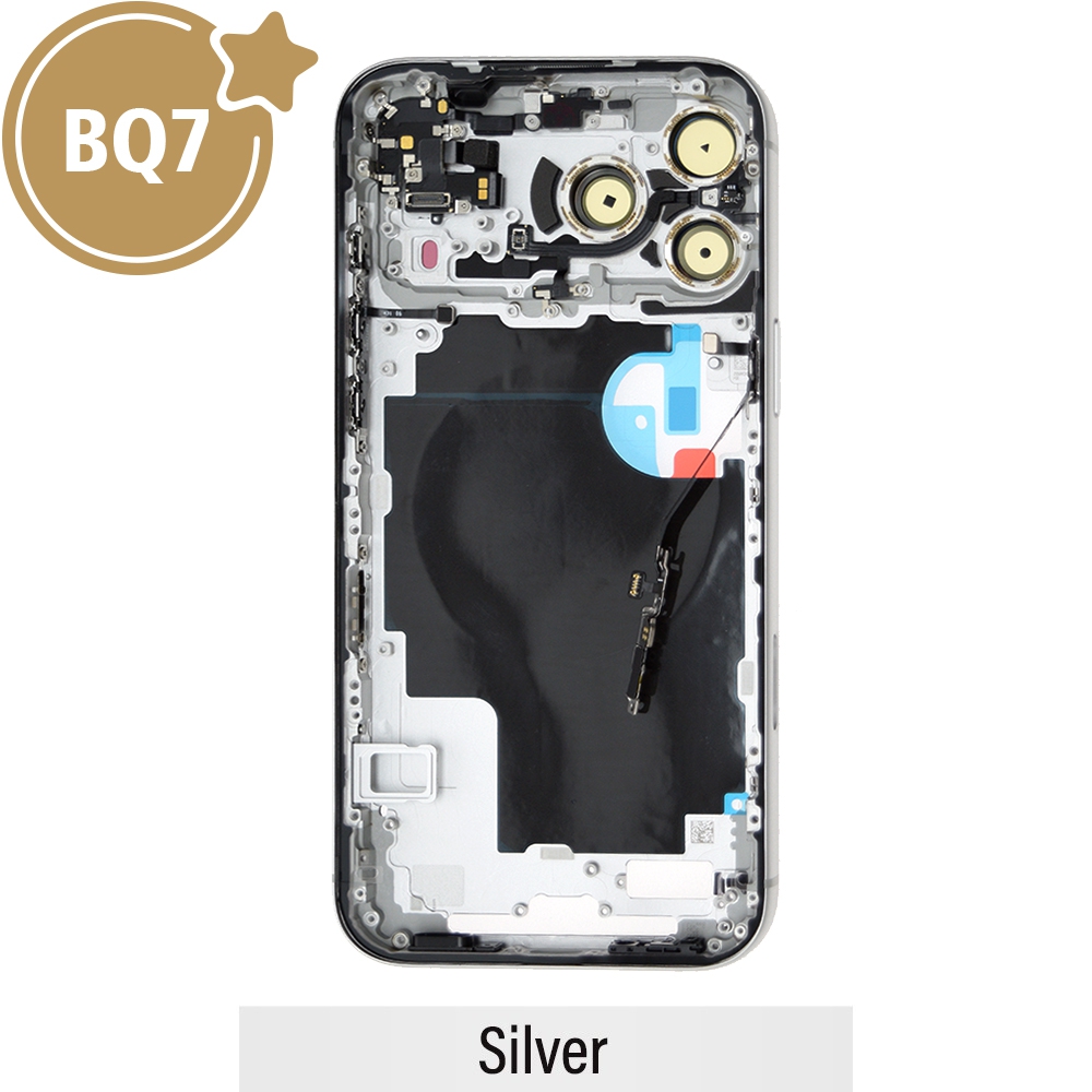 BQ7 Chassis Mid Frame Cover Replacement Assembly for iPhone 17 Pro Max -Silver (With SIM Tray Version)