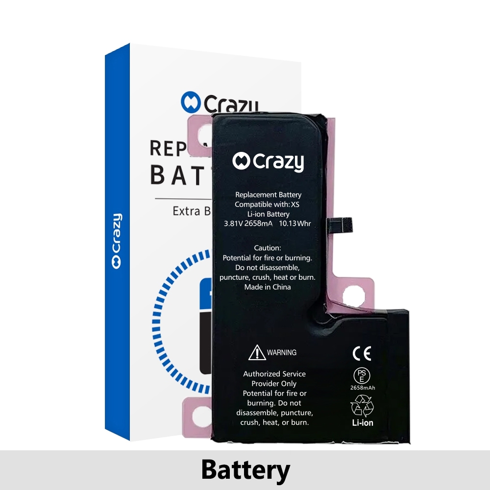 iPhone XS Replacement Battery with Adhesive Strips 2658mAh (Standard Quality + TI CHIP: 27546)