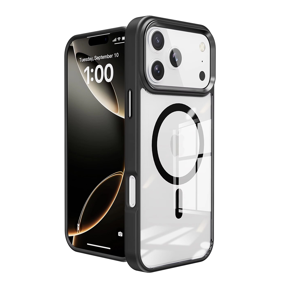 Redefine Metal Camera Lens Magnetic Transparent Magsafe Case for iPhone 17 Pro Max-White