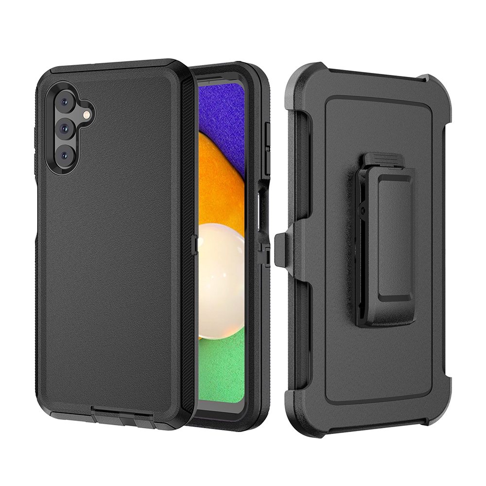 Shockproof Robot Armor Hard Plastic Case Cover with Belt Clip for Samsung Galaxy A17 5G A176B / A26 5G A266B-Black