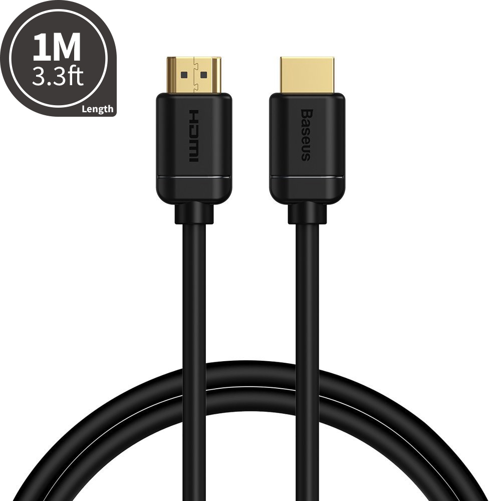 Baseus HDMI 2.0 cable 4K 60 Hz 3D HDR 18 Gbps CAKGQ-A01 1M-Black