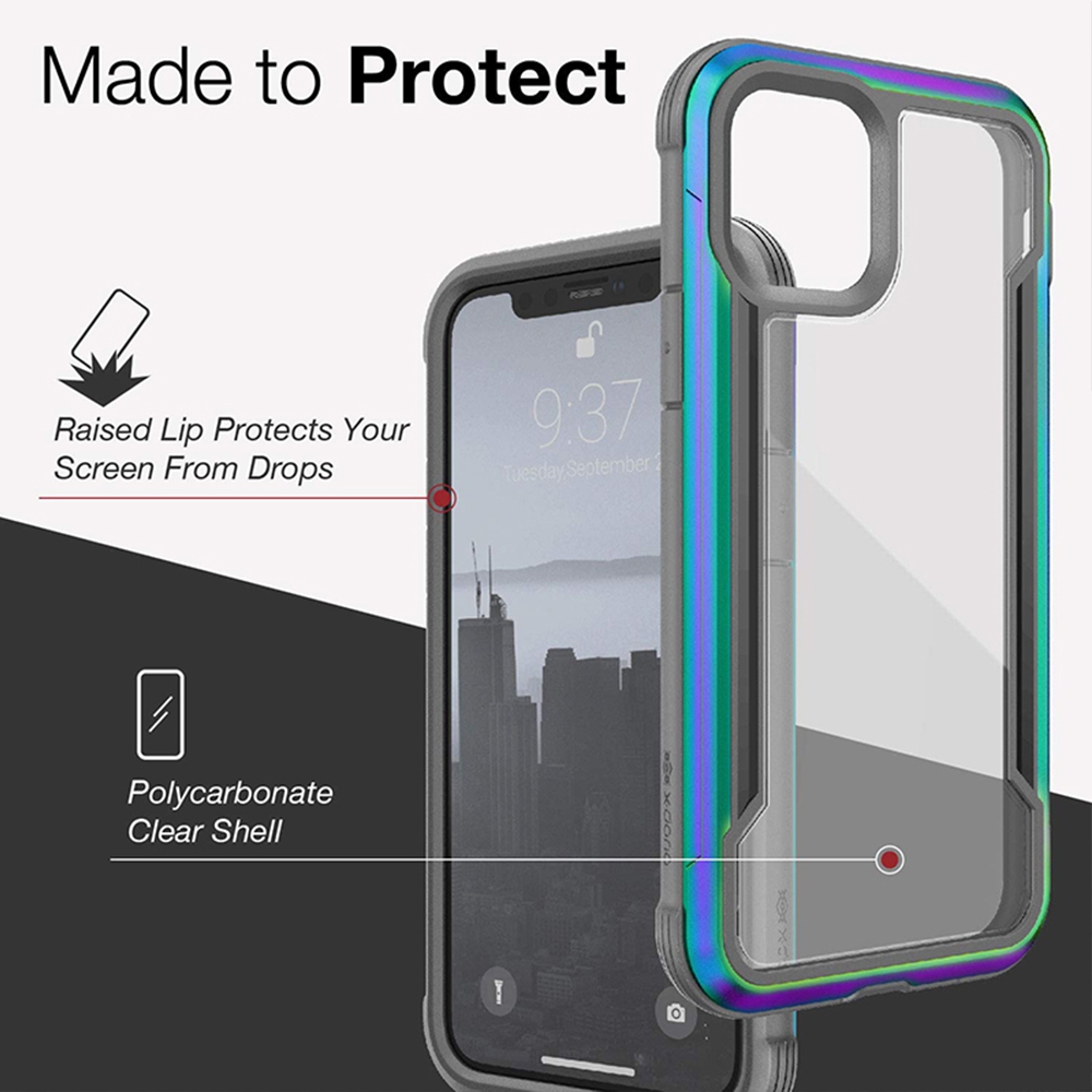 X-doria Original Defense Shield Case Cover for iPhone 13 Pro-Iridescent