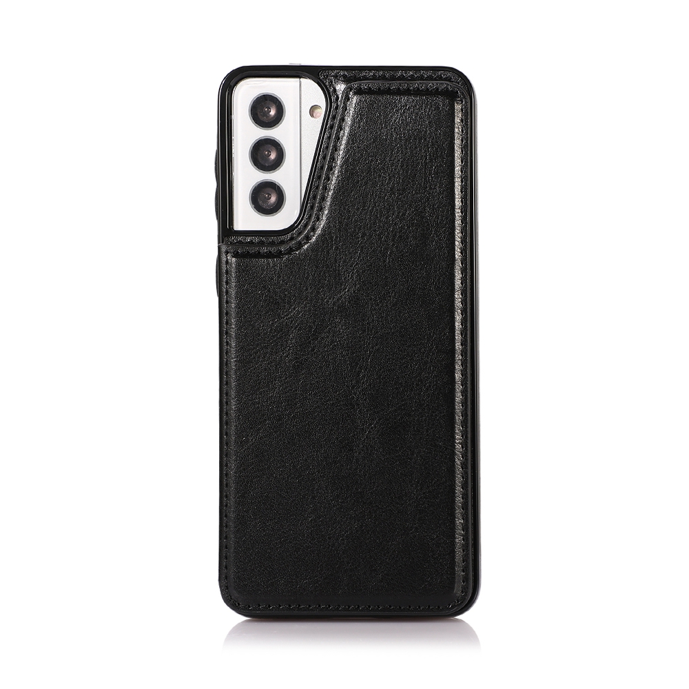 Back Flip Leather Wallet Cover Case for Samsung Galaxy S21 Plus-Brown