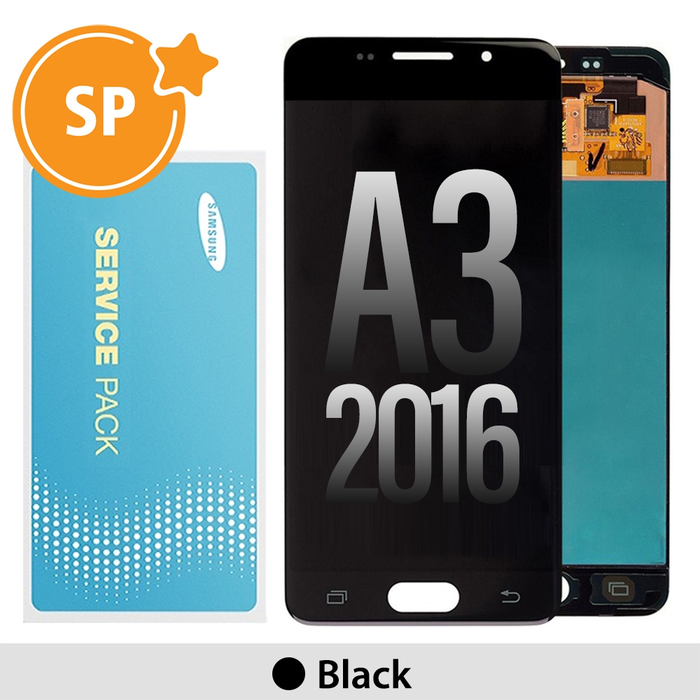 Samsung Galaxy A3 (2016) A310F OLED Screen Replacement Digitizer GH97-18249B (Service Pack)-Black