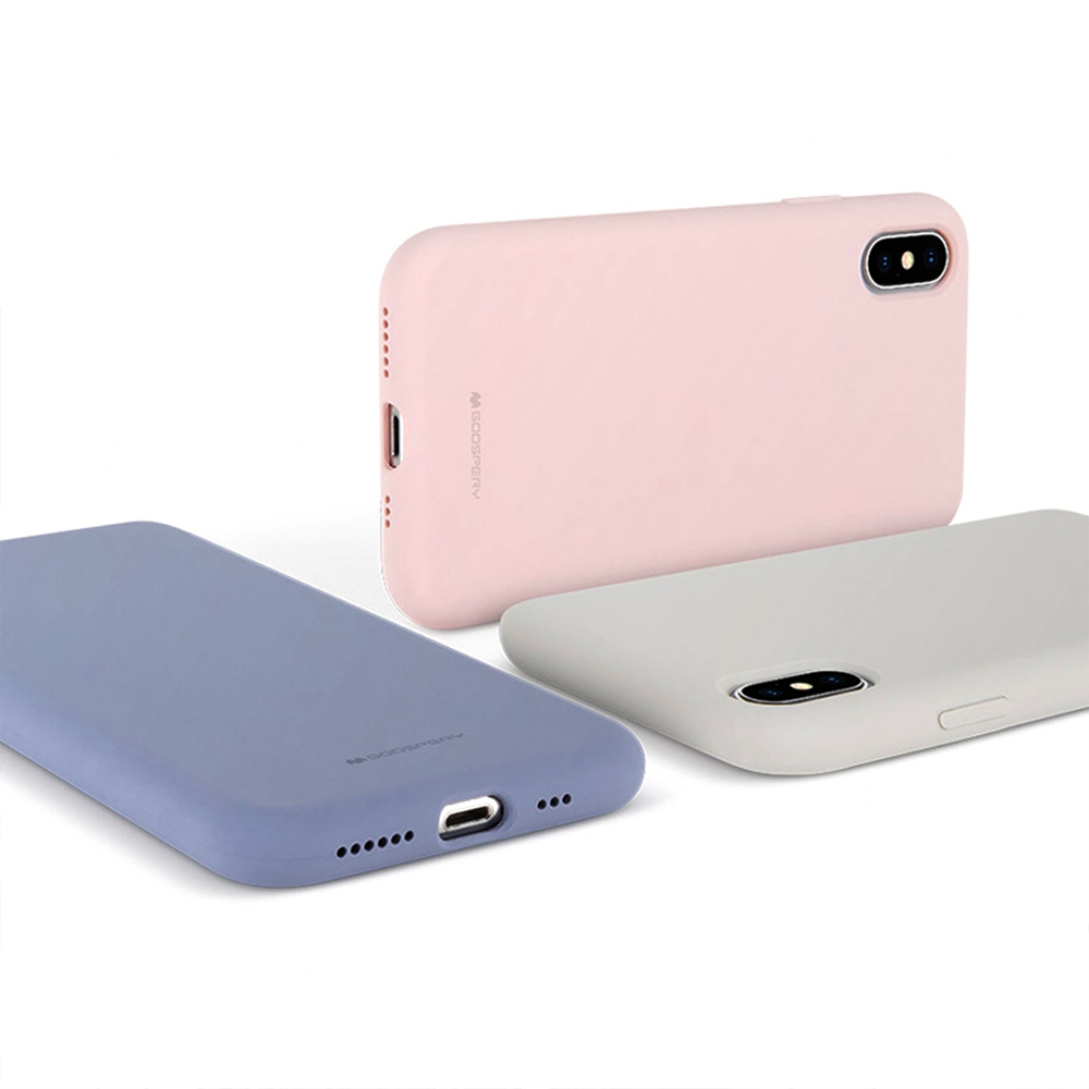 Mercury Silicone Cover Case for iPhone 13-Purple
