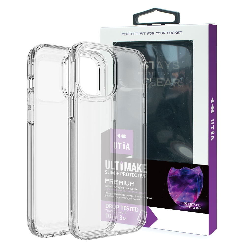UTIA Ultimake Shockproof Case Cover for iPhone 16 Pro-Black