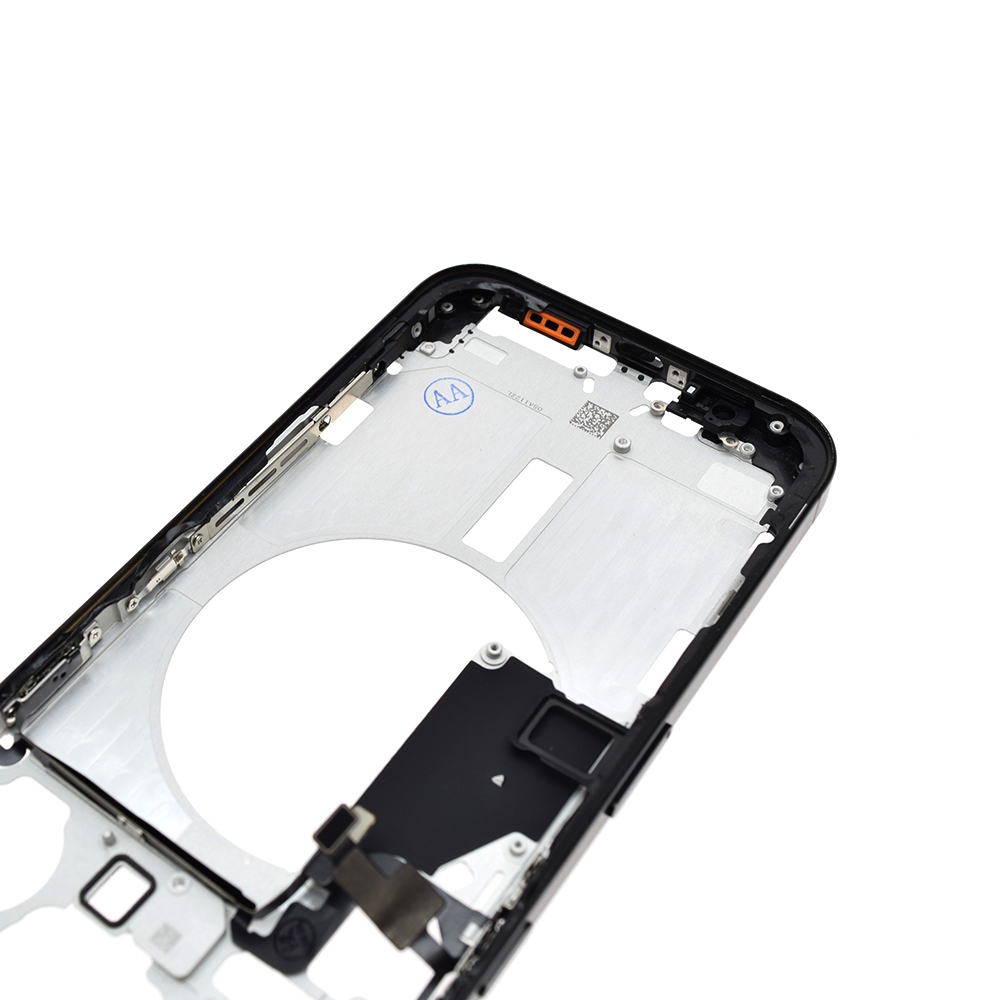 BQ7 Chassis Mid Frame Cover Replacement Assembly for iPhone 15 Pro Max-Black Titanium (With SIM Tray Version)