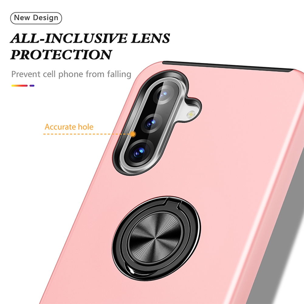 Magnetic Ring Holder Shockproof Case Cover for Samsung Galaxy A57 5G A576-Pink