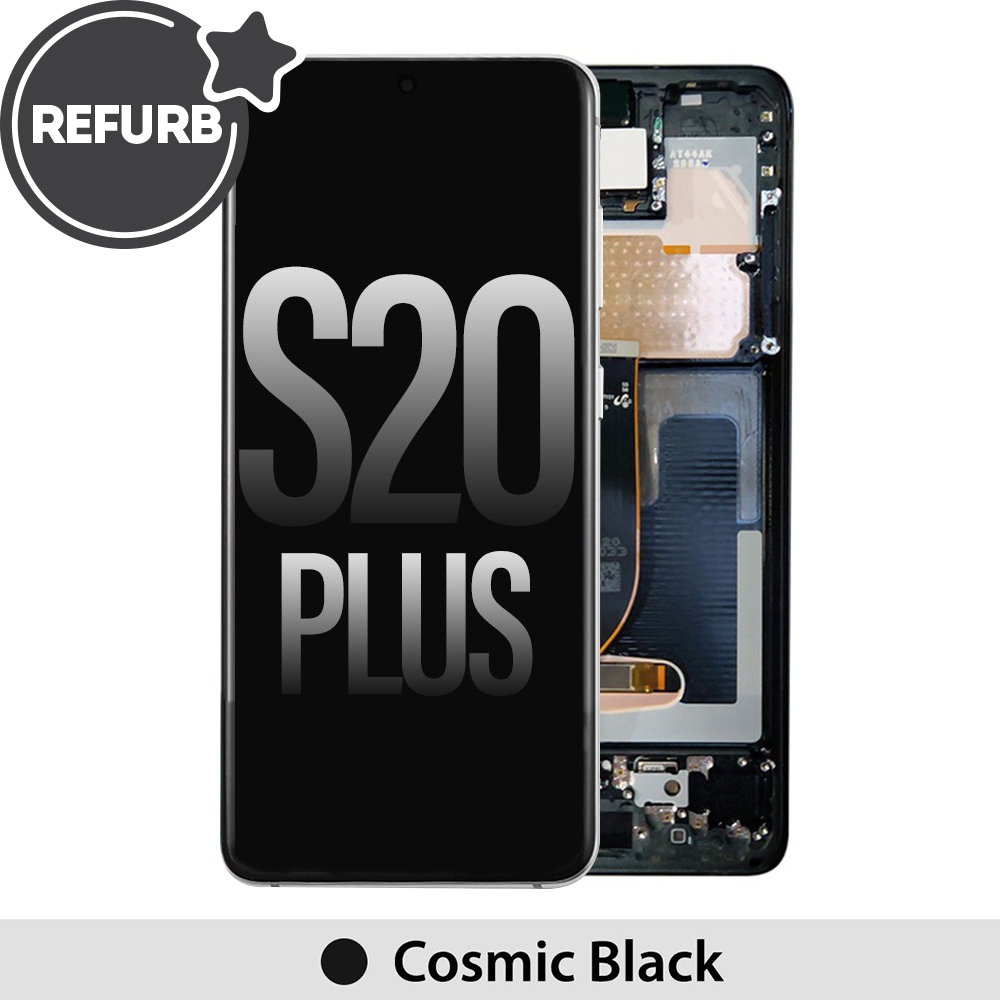 REFURB OLED Screen Replacement With Frame For Samsung Galaxy S20 Plus G985 / G986-Cosmic Black