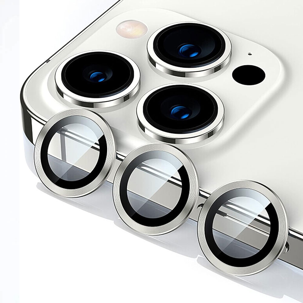 Kinglas Camera Lens Protector for iPhone 11 Pro / 11 Pro Max / 12 Pro (Set of 3)-Silver