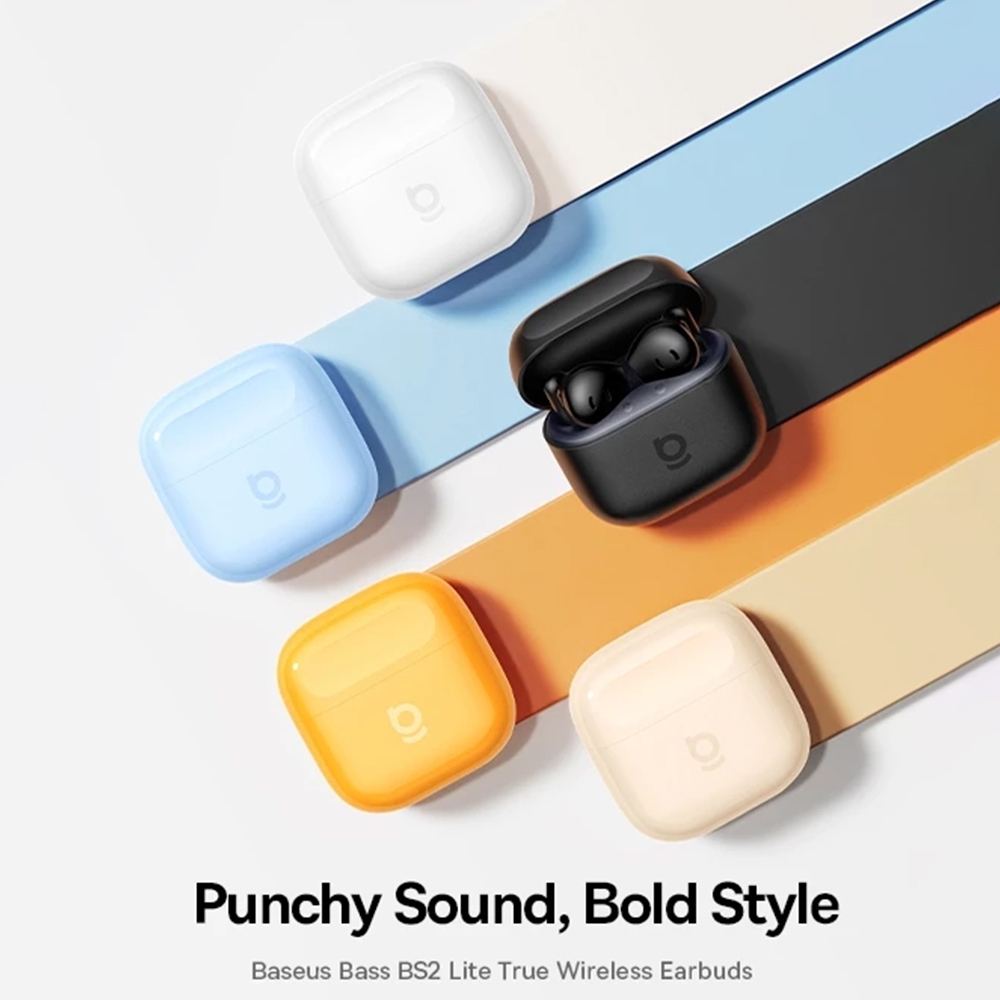 Baseus Bass BS2 Lite Wireless Earbuds-White