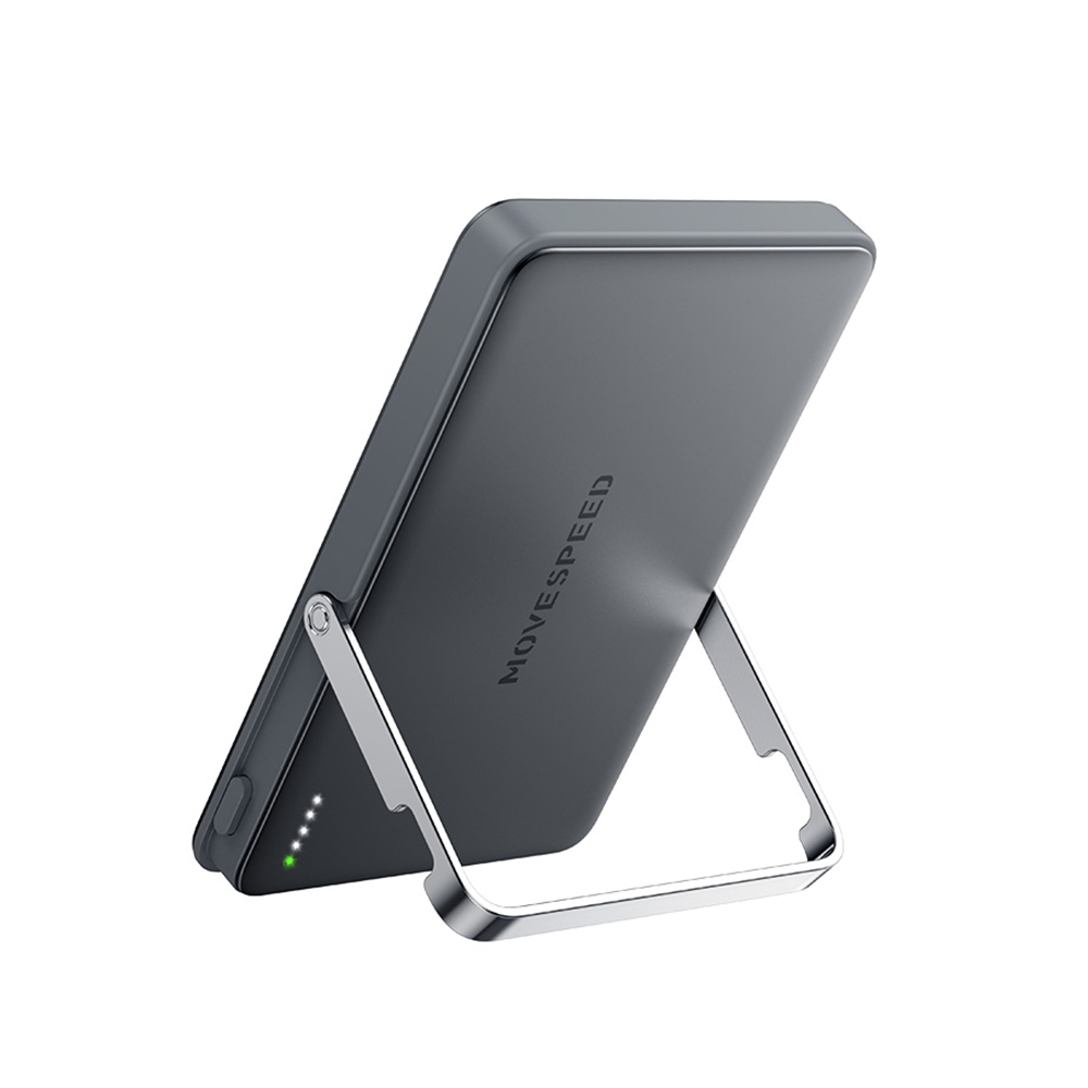 MOVE SPEED YSPBS05Pro Wireless Power Bank with Foldable Stand 5000mAh -Purple