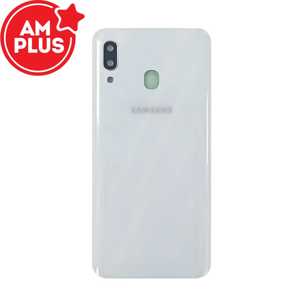 AMPLUS Rear Cover Glass For Samsung Galaxy A30 A305-White