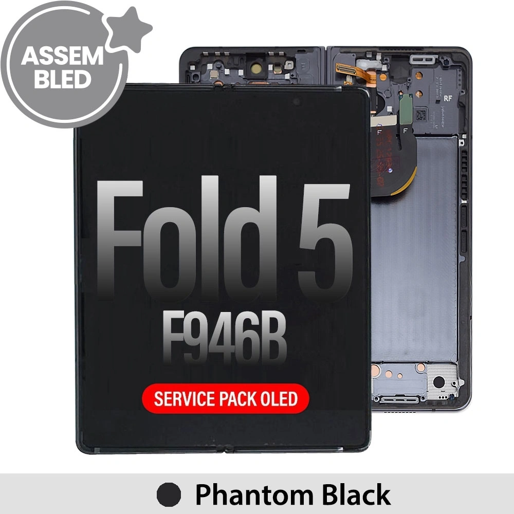 ASSEMBLED OLED Assembly Replacement with Frame for Samsung Galaxy Z Fold5 F946B-Phantom Black