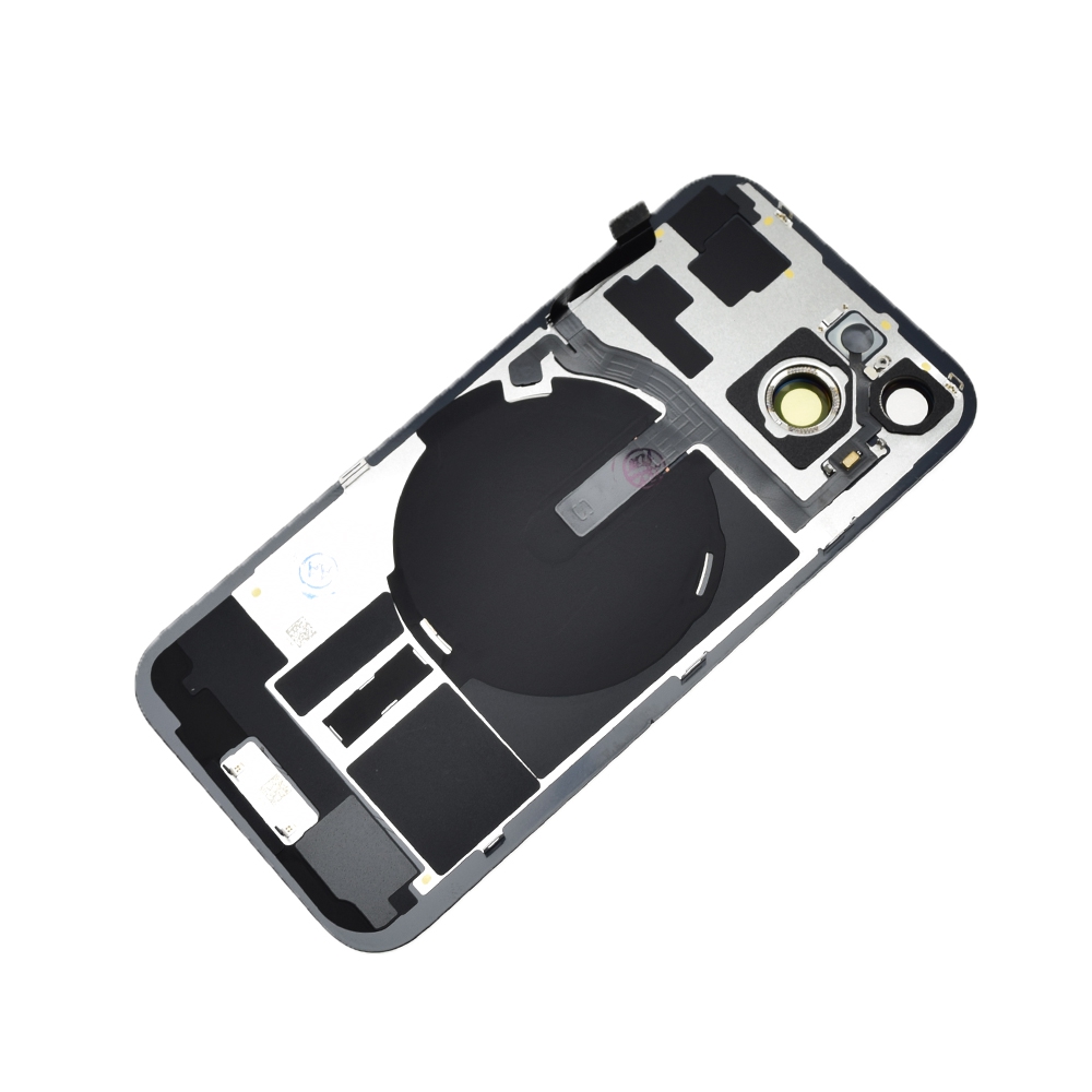 BQ7 Rear Cover Glass with Camera Lens Glass and Wireless NFC Charging with Flash Flex Cable for iPhone 15-Green