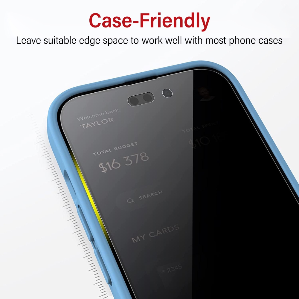 Kinglas Privacy Tempered Glass Screen Protector For iPhone 14 Pro