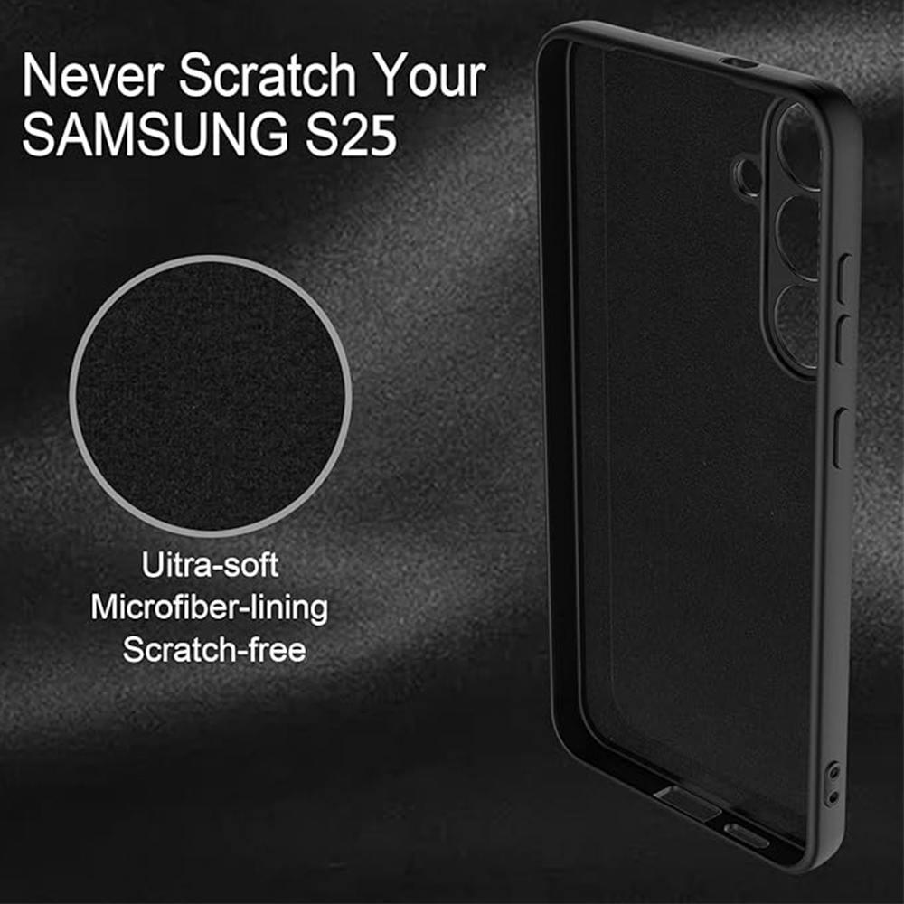 Liquid Silicone Case Cover for Samsung Galaxy S25 Edge-Green