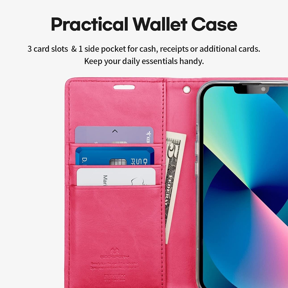 Mercury Bluemoon Diary Case for iPhone 15-Navy