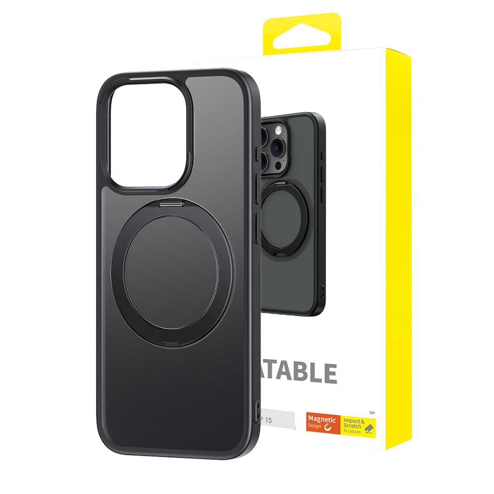 iPhone 15 Baseus CyberLoop Series Phone Case Cover With Magnetic Ring-Frosted