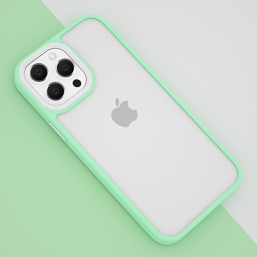 Candy Color Shockproof Hybrid Bumper Case Cover for iPhone 13-Blue