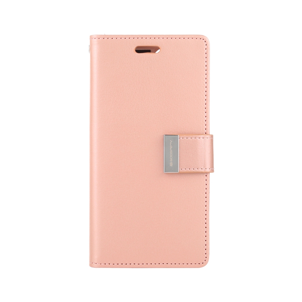Mercury Rich Diary Case for iPhone 15 Plus-Black