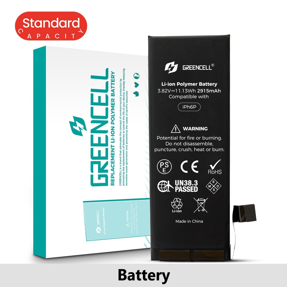 Greencell (Standard Capacity 2915mAh) iPhone 6 Plus Replacement Battery with Adhesive Strips