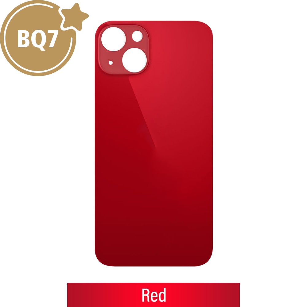 BQ7 Rear Glass With 3M Adhesive Replacement for iPhone 13 (NO LOGO)-Red