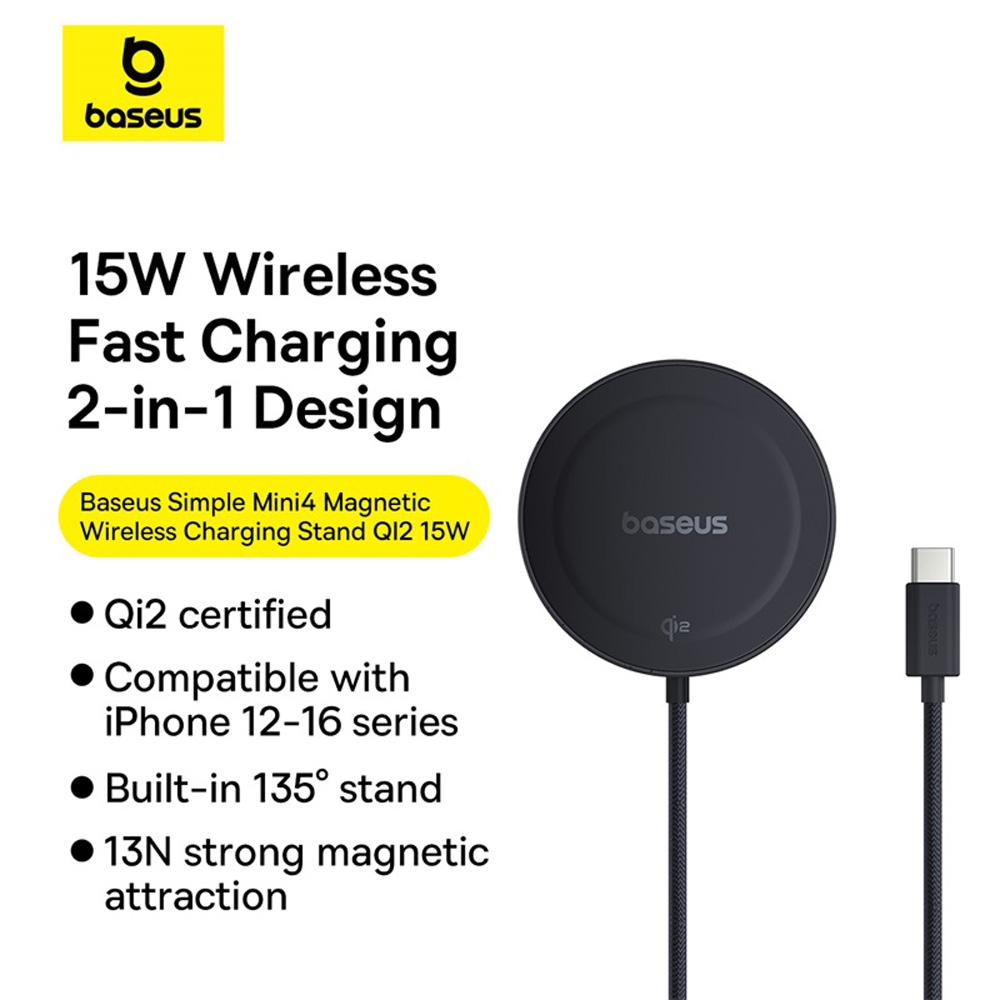 Baseus Simple Mini4 Magnetic Wireless Charging Stand 15W