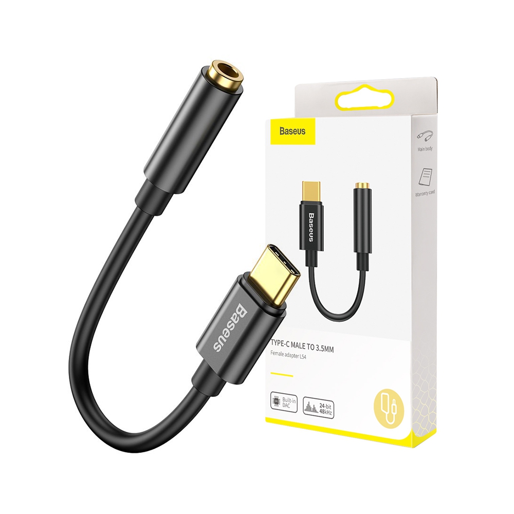 Baseus Type-C Male to 3.5mm Female Adapter L54-Black