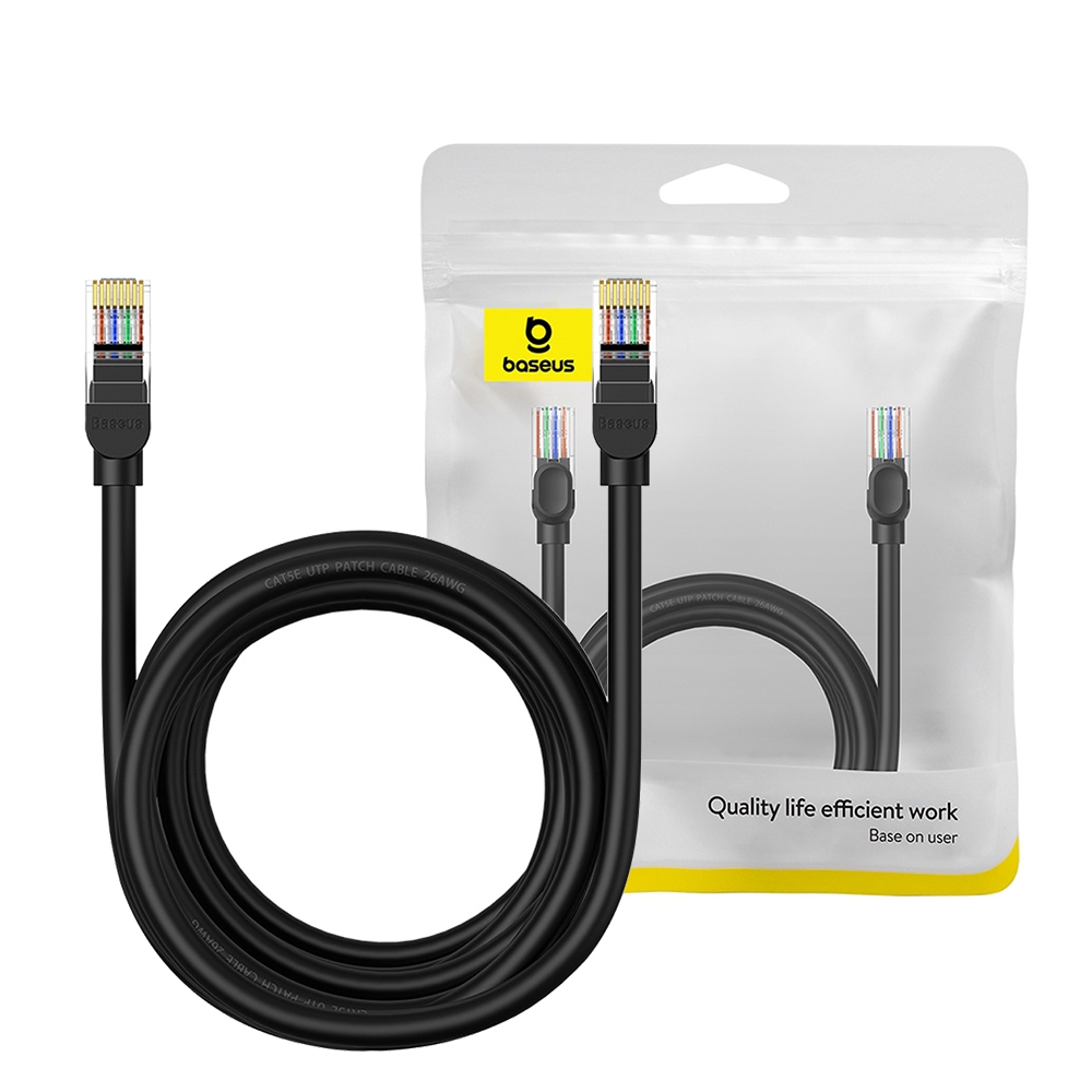 Baseus High Speed CAT5 Gigabit Ethernet Cable (Round Cable) 5m-Cluster