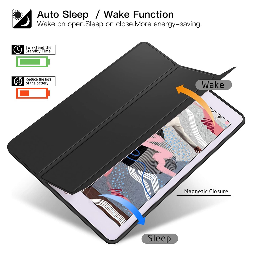 Soft TPU Back Shell Slim Cover Case with Auto Sleep / Wake for iPad Air 3 / Pro 10.5 (2017)-Grey