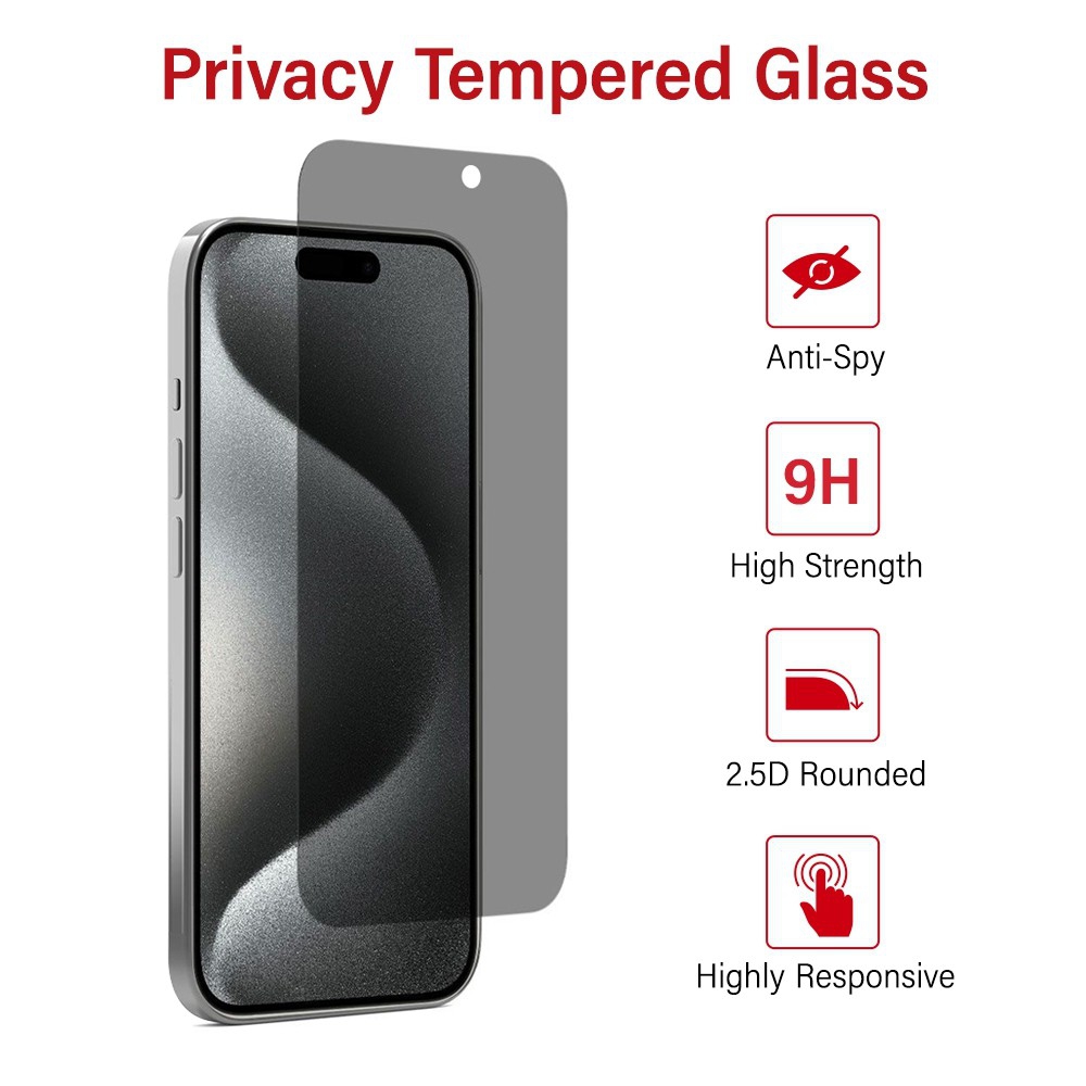 Kinglas Privacy Tempered Glass Screen Protector For iPhone 14 Pro Max