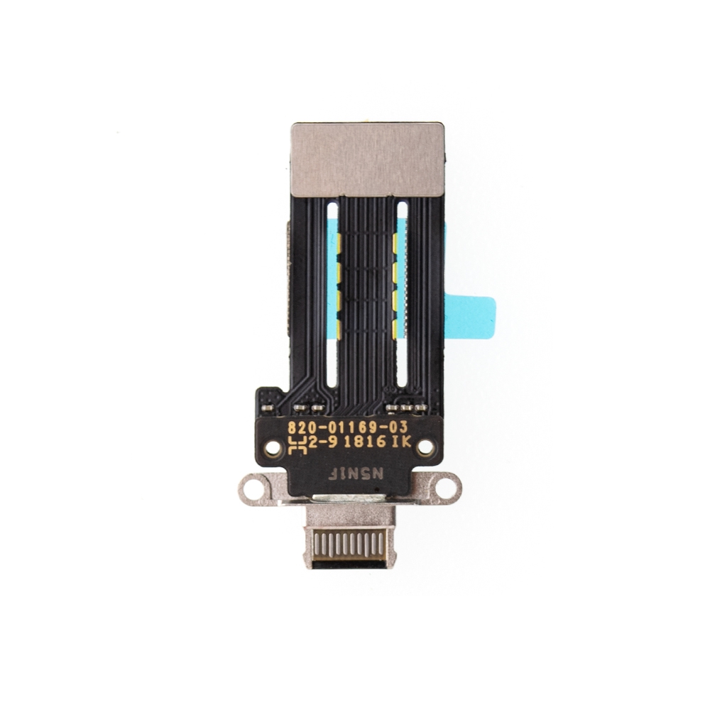 AMPLUS Charging Port with Flex Cable for iPad Pro 12.9 (2021) / (2022) / Pro 11 (2021) / (2022)-Black