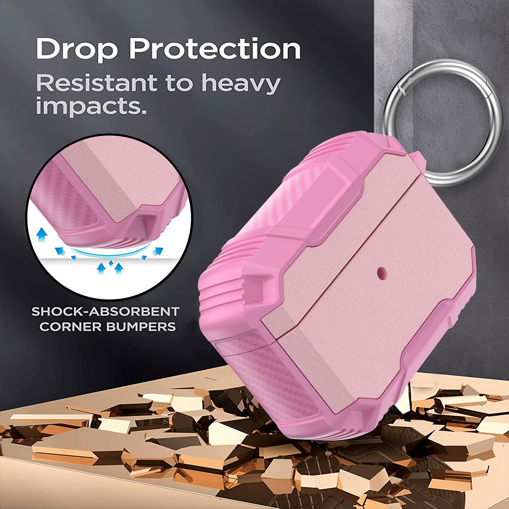 Shockproof Robot Armor Hard Plastic Case for AirPods 4-Navy