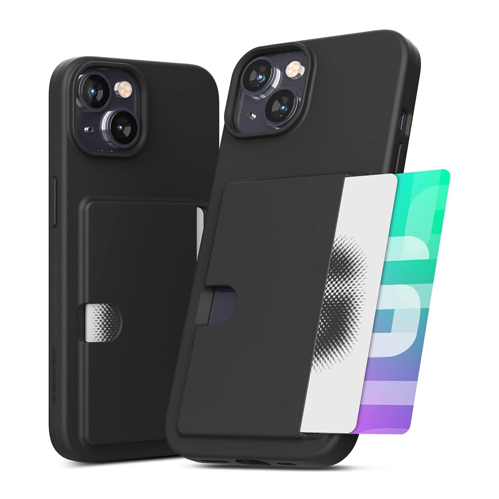 Mercury Goospery Rail 2 Card Holder Case for iPhone 17 Pro Max-Transparent
