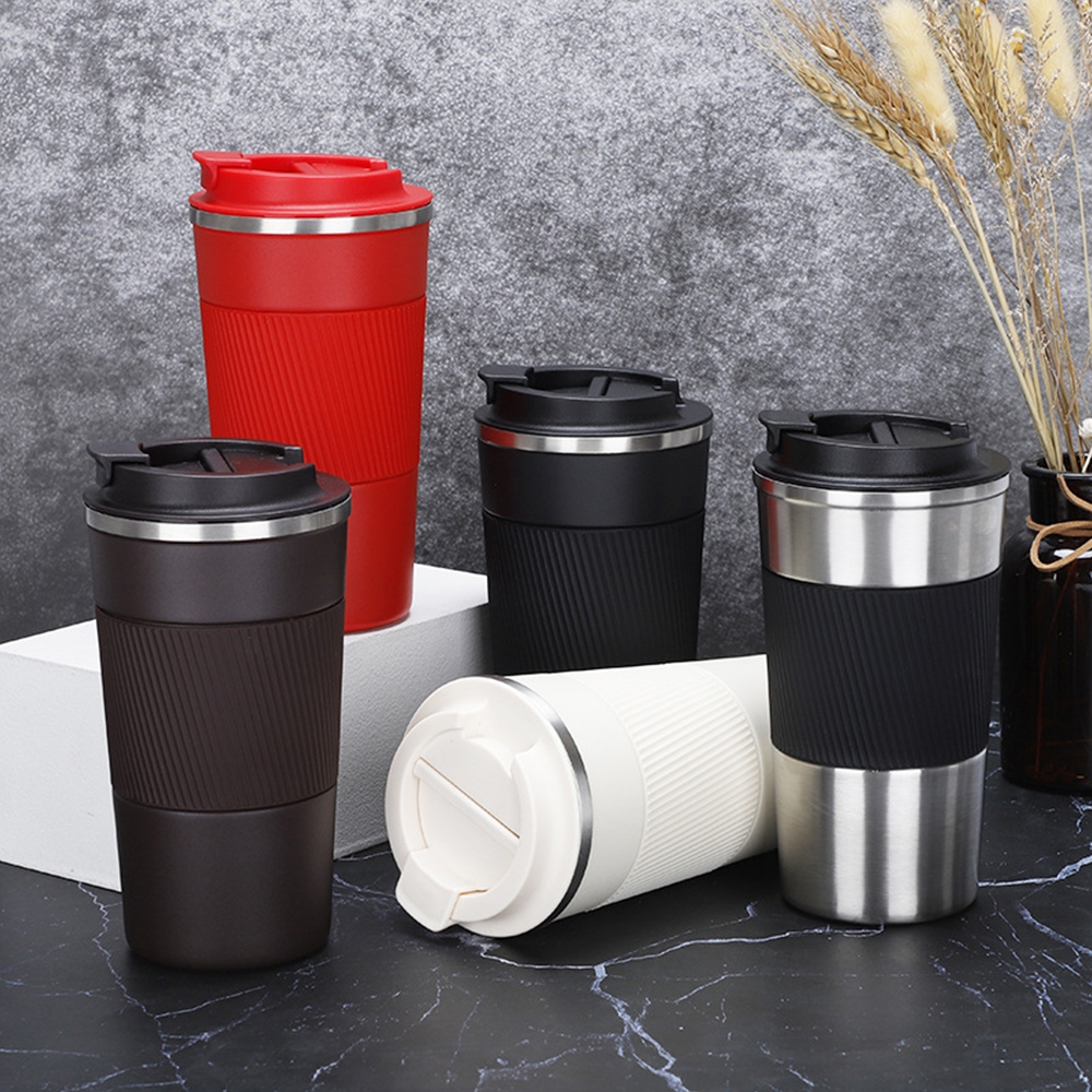 Stainless Steel Insulated Coffee Mug with Inner Ceramic Coating 510ml-Black