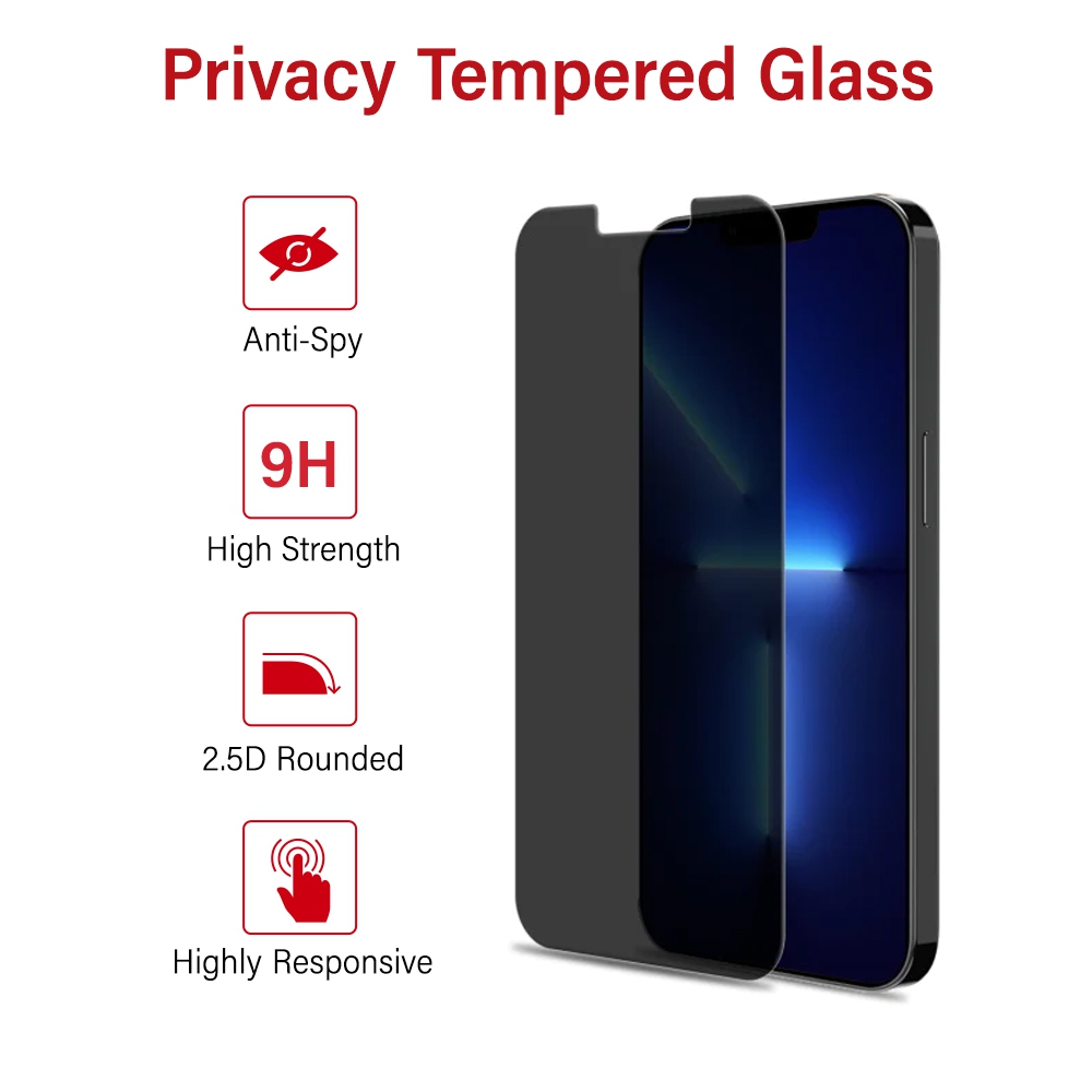 Kinglas Privacy Tempered Glass Screen Protector For iPhone 13 Pro Max / 14 Plus