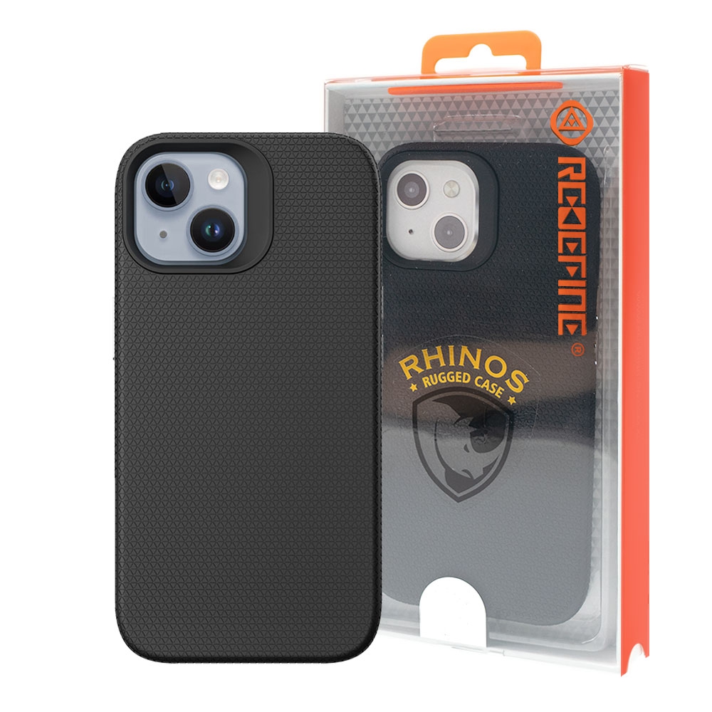 Rhinos Rugged Shockproof Case for iPhone 15-Black