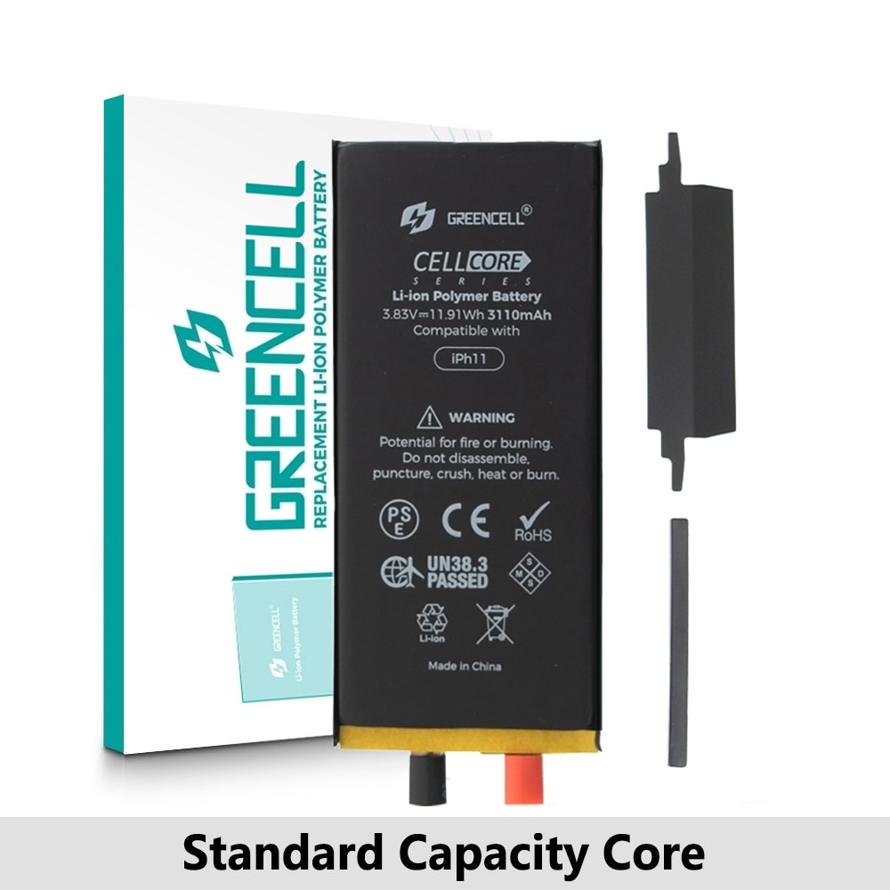 Greencell Core Series- Standard Capacity 2815mAh iPhone 12 / 12 Pro Replacement Battery Core with Adhesive Strips