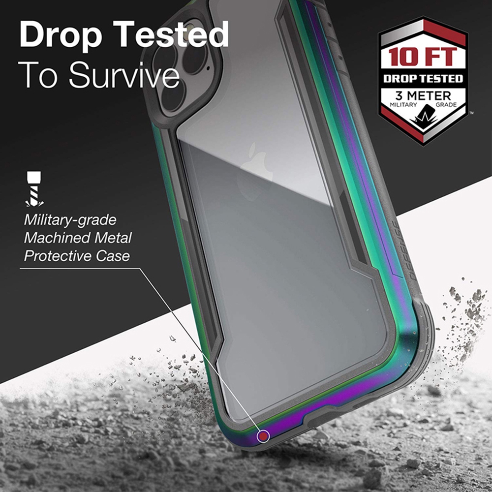 X-doria Original Defense Shield Case Cover for iPhone 13 Pro-Iridescent