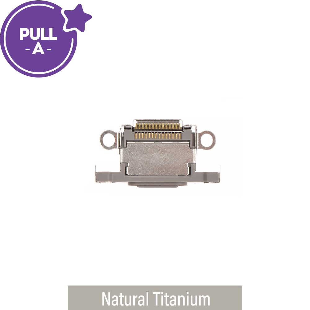 Charging Port Connector for iPhone 15 Pro / 15 Pro Max-Natural Titanium (PULL-A)