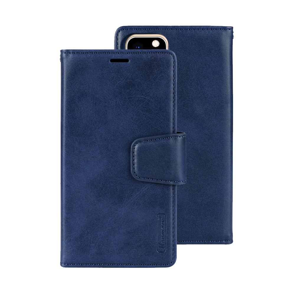 Hanman 2 in 1 Detachable Magnetic Flip Leather Wallet Cover Case for iPhone 11-Navy