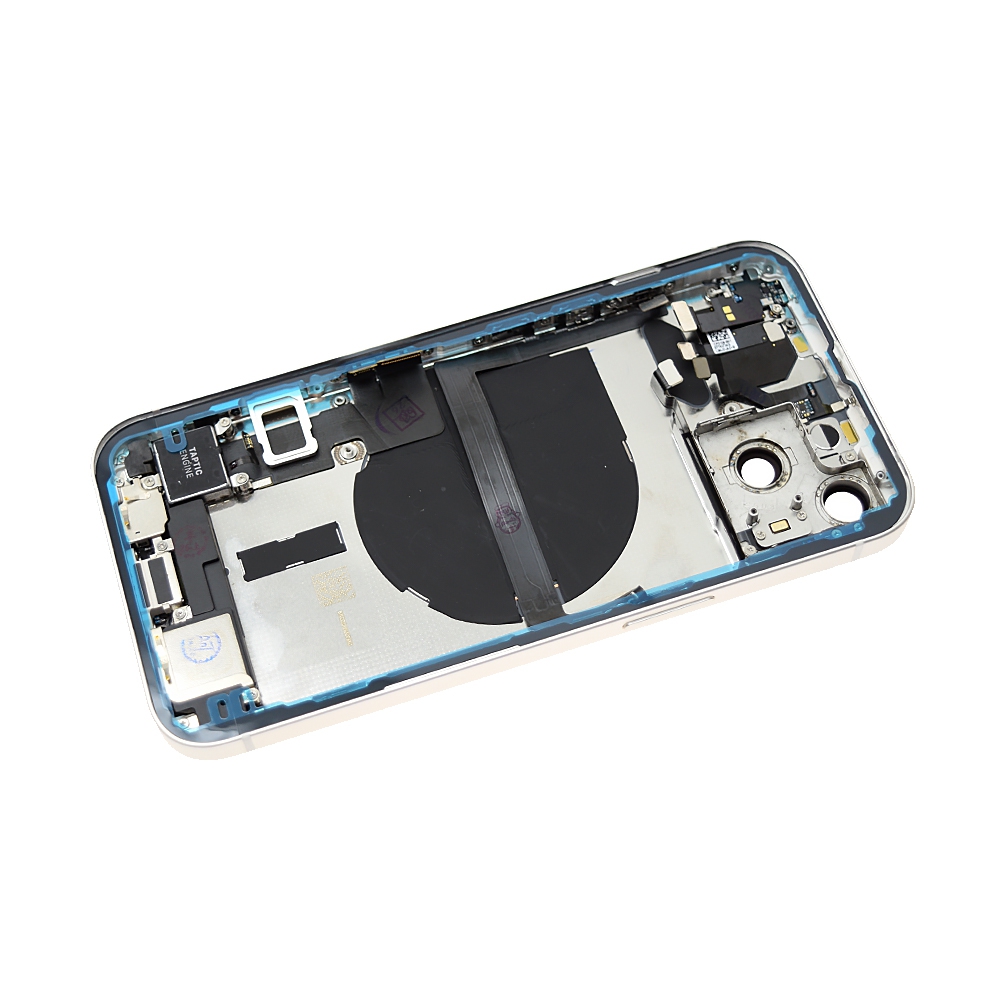 AMPLUS Rear Housing with Full Set Parts for iPhone 13 -White