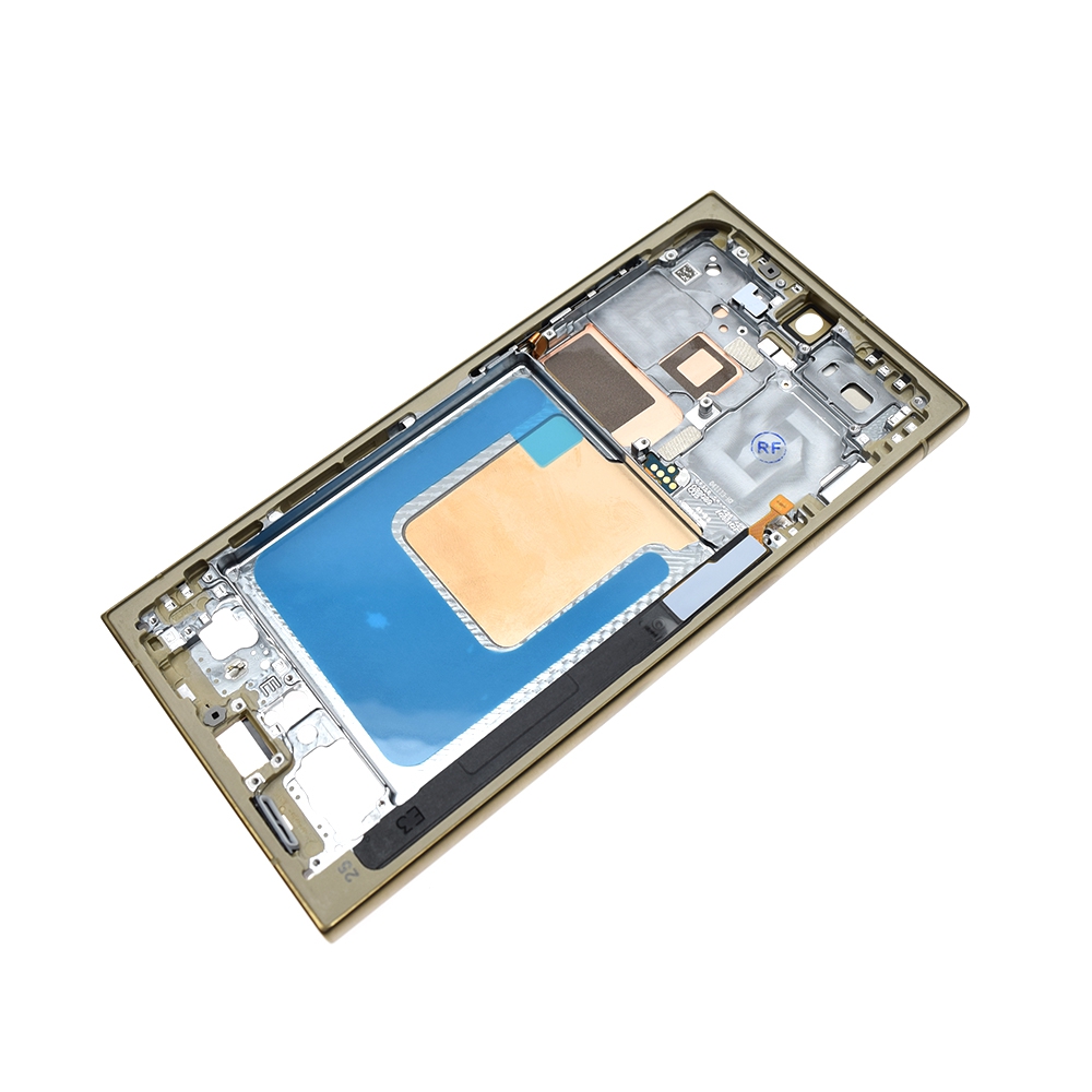 BQ7 Chassis Mid Frame Cover Replacement Assembly for Samsung Galaxy S24 Ultra S928E-Titanium Yellow (EUROPEAN VERSION)