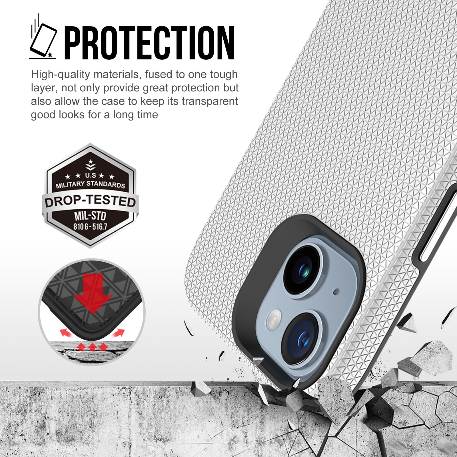 Rhinos Rugged Shockproof Case for iPhone 15 Plus-Mint