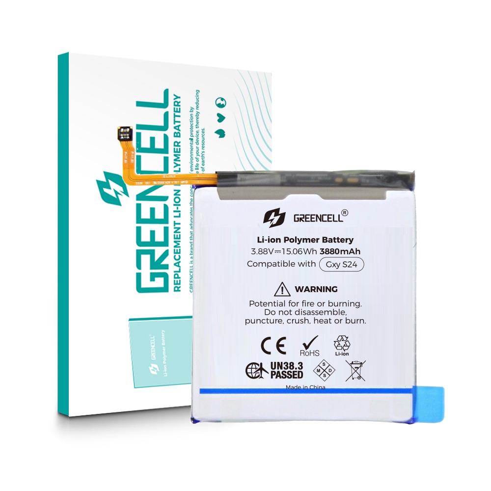 Greencell Samsung Galaxy S24 5G S921B Replacement Battery with Adhesive Strips 3880mAh