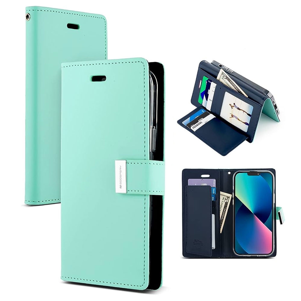 Mercury Rich Diary Case for iPhone 14 Plus-Black